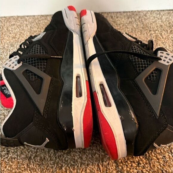 New Nike Air Jordan Retro 4 Bred OG 2019 Size 8 Authentic Basketball Black main image 6